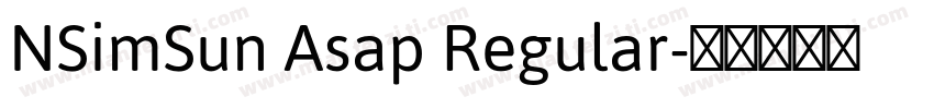 NSimSun Asap Regular字体转换
